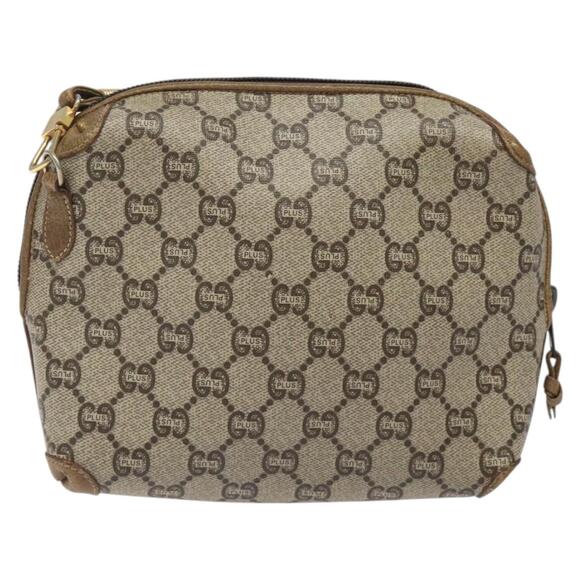 GUCCI GG Plus Supreme Shoulder Bag Pvc Beige Gold - Picture 3 of 16